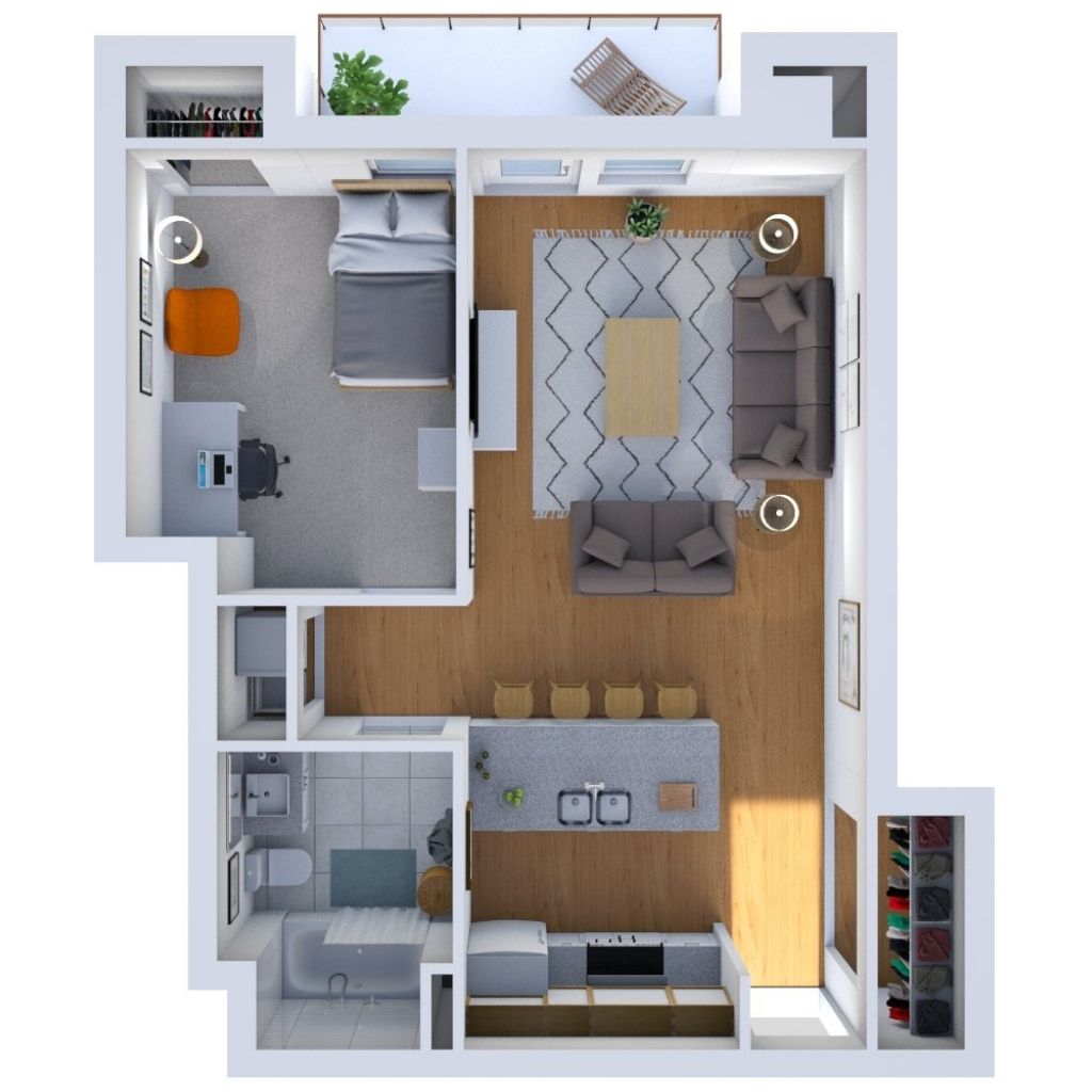 Apartment Style 1D